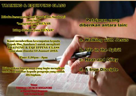 TRAINING & EQUIPPING 2013