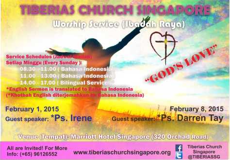 Sunday Service 1 and 8 February 2015