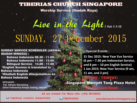 Sunday Service 27 Dec 2015