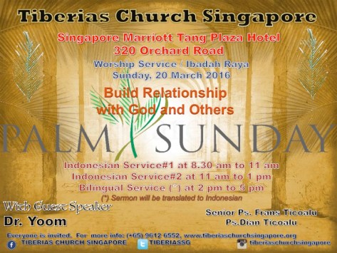 Sunday Service 20 March 2016